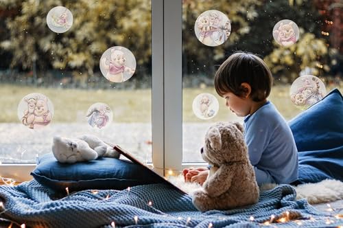 Fensterbild Winnie the Pooh Wonderful Bubbles - Größe 30 x 30 cm, 2 Bogen - Fenstersticker, Disney, Kinderzimmer, Babyzimmer, Bär von Komar