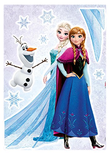 Frozen Wandtattoo mit Anna und Elsa - Größe 50 x 70 cm, Disney Wandsticker für das Kinderzimmer, Eiskönigin, Aufkleber, Dekoration, Mädchen von Komar