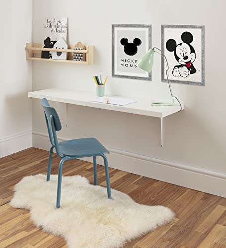 Komar - Mickey Mouse Silhouette - 2 Bilderrahmen Holz mit 2 Wandbilder je 30x40 cm - Kinderzimmer, Disney von Komar