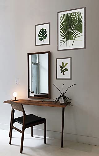 Komar - Statement Greens - 3 Bilderrahmen Holz mit 3 Art Poster 30x40 cm (2x) und 50x70 cm - Wohnzimmer, Schlafzimmer Dekoration von Komar