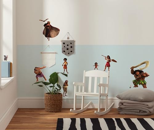 Komar Wandtattoo - Disney Moana 2 Family - Größe 50 x 70 cm - Wandsticker, Kinderzimmer, Wanddekoration, Viana, Bunt von Komar