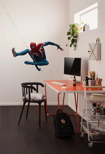 Komar Wandtattoo - Marvel Spider-Man Epic Swinging - Größe 70 x 100 cm - Wandsticker, Kinderzimmer, Wandaufkleber, Blau,rot Komar Wandtattoo - Marvel Spider-Man Epic Swinging - Größe 70 x 100 cm - Wandsticker, Kinderzimmer, Wandaufkleber, Blau,rot von Komar