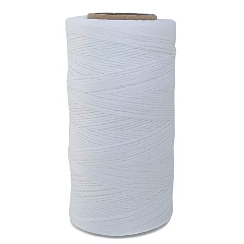 Komfami Wachs Faden Nähgarn 260 Meter 1mm Polyester Wachsfaden Nähen Ledergarn Gewachst (Weiß) von Komfami