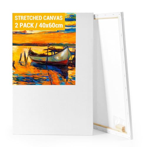 Koncci 2er-Set Leinwand zum Bemalen, 40x60CM Keilrahmen Leinwand Groß, Weiße Leinwände zum bemalen für Acrylfarben Ölgemälde, Canvas für Anfänger und Künstler Koncci 2er-Set Leinwand zum Bemalen, 40x60CM Keilrahmen Leinwand Groß, Weiße Leinwände zum bemalen für Acrylfarben Ölgemälde, Canvas für Anfänger und Künstler von Koncci