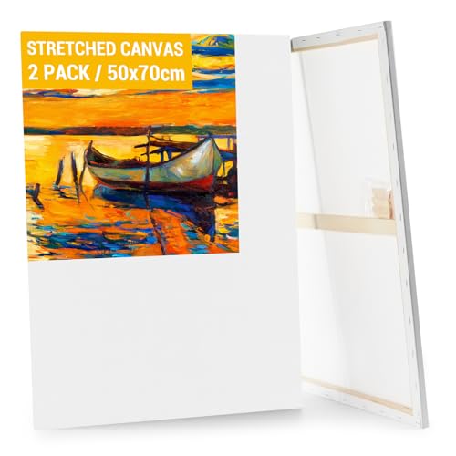 Koncci 2er-Set Leinwand zum Bemalen, 50x70CM Keilrahmen Leinwand Groß, Weiße Leinwände zum bemalen für Acrylfarben Ölgemälde, Canvas für Anfänger und Künstler Koncci 2er-Set Leinwand zum Bemalen, 50x70CM Keilrahmen Leinwand Groß, Weiße Leinwände zum bemalen für Acrylfarben Ölgemälde, Canvas für Anfänger und Künstler von Koncci