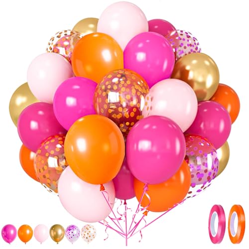 Luftballons Geburtstag 80 Stück, Rosa Orange Ballons, 12 Zoll Helium Fuchsia Pink Luftballons mit Konfetti für Mädchen Frauen Hochzeit Jga Babyparty Kindergeburtstag Dekoration Party Deko Luftballons Geburtstag 80 Stück, Rosa Orange Ballons, 12 Zoll Helium Fuchsia Pink Luftballons mit Konfetti für Mädchen Frauen Hochzeit Jga Babyparty Kindergeburtstag Dekoration Party Deko von Konoz