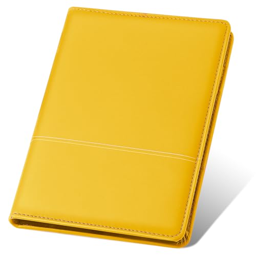 Konper Classic Padfolio/Junior Portfolio-Mappe, Business-A5-Ordner, Organizer, Notizblock für Männer und Frauen, 12,7 x 20,3 cm, Schreibblock enthalten, Gelb Konper Classic Padfolio/Junior Portfolio-Mappe, Business-A5-Ordner, Organizer, Notizblock für Männer und Frauen, 12,7 x 20,3 cm, Schreibblock enthalten, Gelb von Konper
