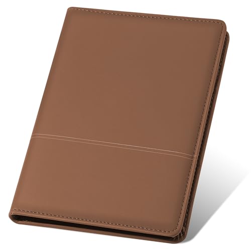 Konper Classic Padfolio/Junior Portfolio-Ordner, Business-A5-Ordner, Organizer, Notizblock für Männer und Frauen, 12,7 x 20,3 cm, Schreibblock enthalten, Braun von Konper