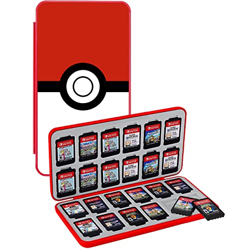 Konphat Switch Spiel Aufbewahrungsbox, Switch Spielkarte Cartridges Halten Sie 24 Spielkarten und 24 Micro SD Karten, Schlank Tragbar Spiele Organizer, Weiches Silikon Futter, Magnetverschluss Konphat Switch Spiel Aufbewahrungsbox, Switch Spielkarte Cartridges Halten Sie 24 Spielkarten und 24 Micro SD Karten, Schlank Tragbar Spiele Organizer, Weiches Silikon Futter, Magnetverschluss von Konphat