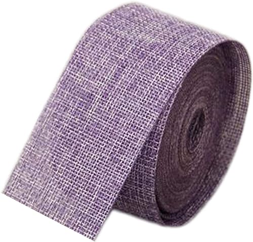 Konrunppy Dekoratives Juteband Hochzeitsdekoration, grobes Hanfband 10m x 5cm (Hellviolett) von Konrunppy