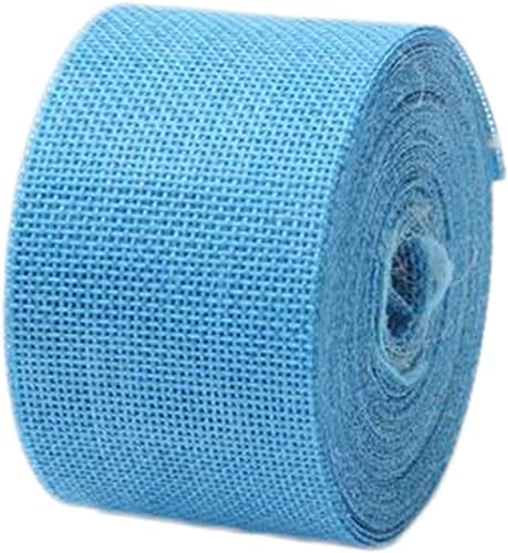 Konrunppy Dekoratives Juteband Hochzeitsdekoration, grobes Hanfband 10m x 5cm (Himmelblau) von Konrunppy