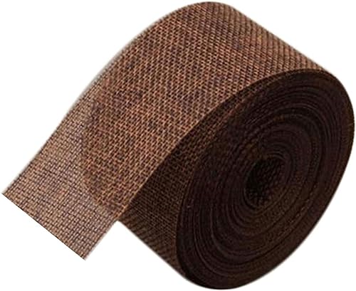 Konrunppy Dekoratives Juteband Hochzeitsdekoration, grobes Hanfband 10m x 5cm (Kaffee) von Konrunppy