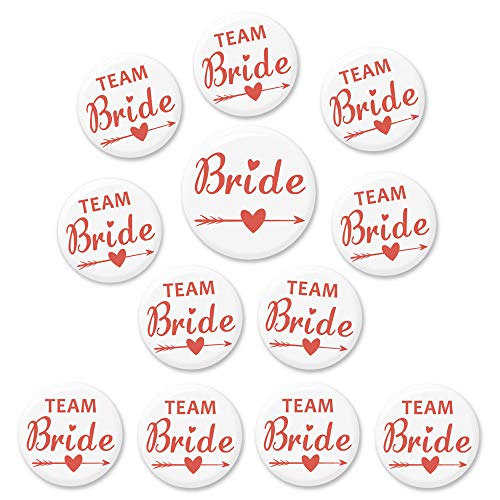 Konsait JGA Buttons, 12 Set, 1 x Die Braut 58mm + 11 x Team Braut 45mm, JGA deko Accessoires, Junggesellinnenabschied Frauen Accessoires, Hochzeitsfeier Konsait JGA Buttons, 12 Set, 1 x Die Braut 58mm + 11 x Team Braut 45mm, JGA deko Accessoires, Junggesellinnenabschied Frauen Accessoires, Hochzeitsfeier von Konsait