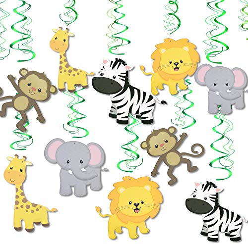 Konsait Dschungel Tier Party Wirbel Deko, 30 Stück Safari Tiere Thema Deckenhänger Spiral Girlanden Hängende Partyzubehör für Geburtstag, Hochzeit und andere Feierlichkeiten Konsait Dschungel Tier Party Wirbel Deko, 30 Stück Safari Tiere Thema Deckenhänger Spiral Girlanden Hängende Partyzubehör für Geburtstag, Hochzeit und andere Feierlichkeiten von Konsait