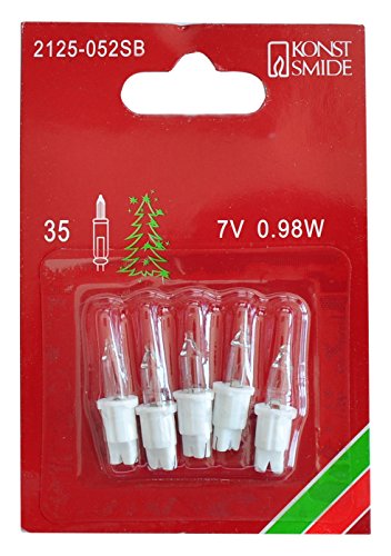 Konstsmide 2125-052SB Ersatzbirne / LED/ für Minilichterketten / 7V, 0,98W / 5er Blister / Steckfassung, weiß Konstsmide 2125-052SB Ersatzbirne / LED/ für Minilichterketten / 7V, 0,98W / 5er Blister / Steckfassung, weiß von Konstsmide