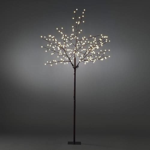 Konstsmide 3385-600 LED Dekoration "Lichterbaum 2,5m", braun / für Außen (IP44) / 24V Außentrafo / 240 warm weiße Dioden / braunes Kabel, 2,5 m von Konstsmide