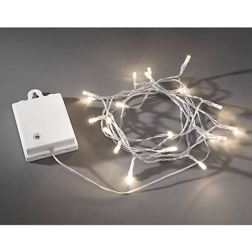 Konstsmide 3722-103 Micro-Lichterkette Außen batteriebetrieben Anzahl Leuchtmittel 20 LED Warmweiß von Konstsmide