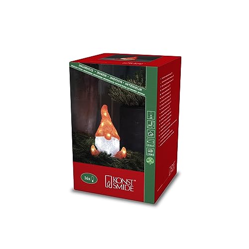 Konstsmide 6228-103 Acryl-Figur Weihnachtsmann Warmweiß LED Warmweiß von Konstsmide