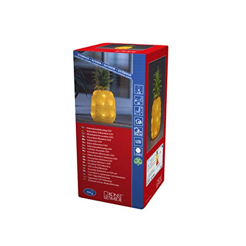 Konstsmide Acryl Ananas, 16 warm weiße Dioden, 24 Außentrafo (IP44) 6277-103 transparent von Konstsmide