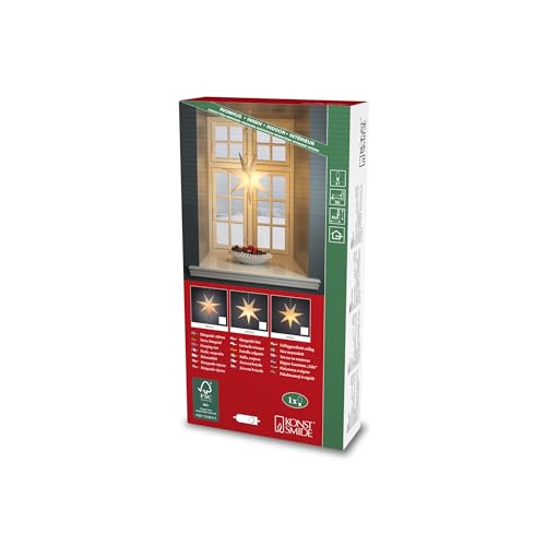 Konstsmide Beiger Papierstern, 7 Zacken, inkl Anschlusskabel mit an/aus Schalter, ohne Leuchtmittel, E14 Lampenhalterung, 230V, Innen, weißes Kabel - 2917-370FSC Konstsmide Beiger Papierstern, 7 Zacken, inkl Anschlusskabel mit an/aus Schalter, ohne Leuchtmittel, E14 Lampenhalterung, 230V, Innen, weißes Kabel - 2917-370FSC von Konstsmide
