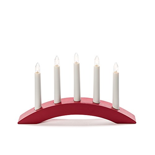 Konstsmide Holzleuchter, rot lackiert, 5 klare Birnen, 230V, Innen, weißes Kabel - 3576-510 Konstsmide Holzleuchter, rot lackiert, 5 klare Birnen, 230V, Innen, weißes Kabel - 3576-510 von Konstsmide