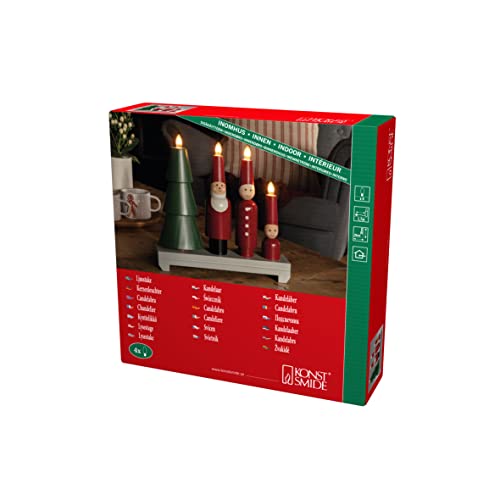 Konstsmide Holzleuchter "Santa",rot/grün lackiert, 4 warmweiße Dioden, 230V, Innen, weißes Kabel - 3970-550 Konstsmide Holzleuchter "Santa",rot/grün lackiert, 4 warmweiße Dioden, 230V, Innen, weißes Kabel - 3970-550 von Konstsmide