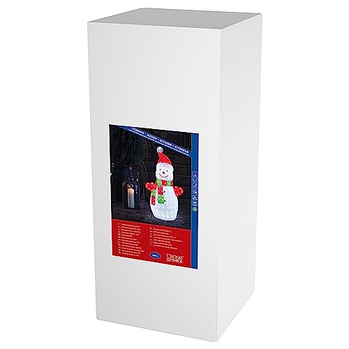 Konstsmide LED Acryl Schneemann, groß, klar, 24V, Aussen (IP44), 200 weiße Dioden, weißes Kabel - 6285-203 von Konstsmide