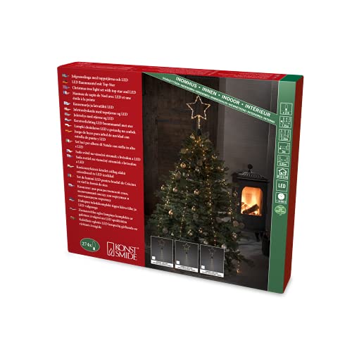 Konstsmide LED Baummantel mit goldfarbenem Top-Stern 5 Stränge à 48 Dioden, Stern mit 34 Dioden, 274 bernsteinfarbenen Dioden, 4, 5V Innentrafo, goldfarbener Draht - 6315-880 Konstsmide LED Baummantel mit goldfarbenem Top-Stern 5 Stränge à 48 Dioden, Stern mit 34 Dioden, 274 bernsteinfarbenen Dioden, 4, 5V Innentrafo, goldfarbener Draht - 6315-880 von Konstsmide