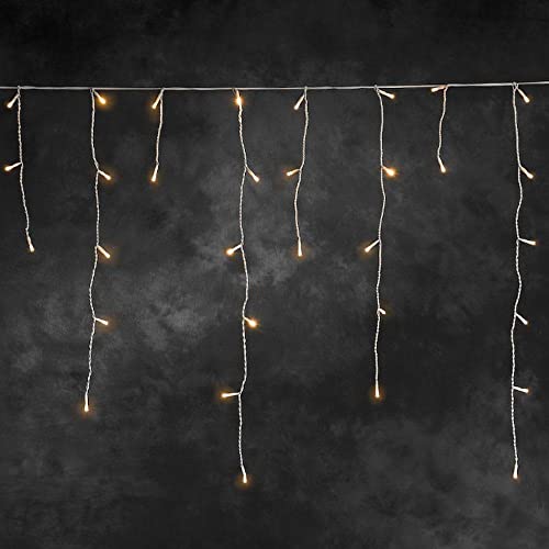 Konstsmide LED Eisregen Lichtervorhang, 336 bernsteinfarbene Dioden, 24V Außentrafo, weißes Kabel - 2773-802 Konstsmide LED Eisregen Lichtervorhang, 336 bernsteinfarbene Dioden, 24V Außentrafo, weißes Kabel - 2773-802 von Konstsmide
