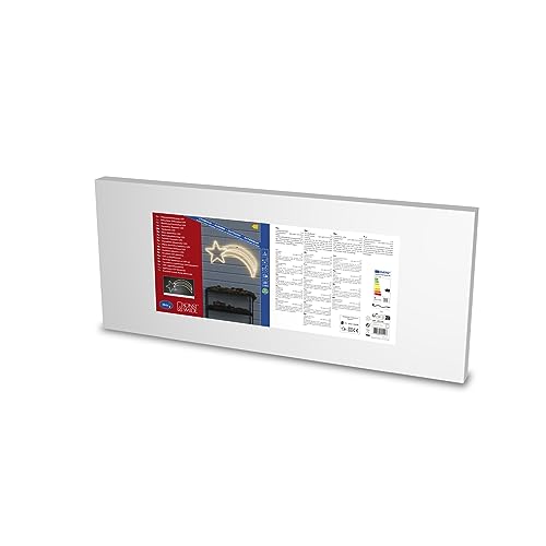 Konstsmide LED Fenstersilhouette Komet, mit Kordel zum Hängen, weiß, 31V, Aussen (IP44), 384 warm weiße Dioden, weißes Kabel - 3079-102 von Konstsmide