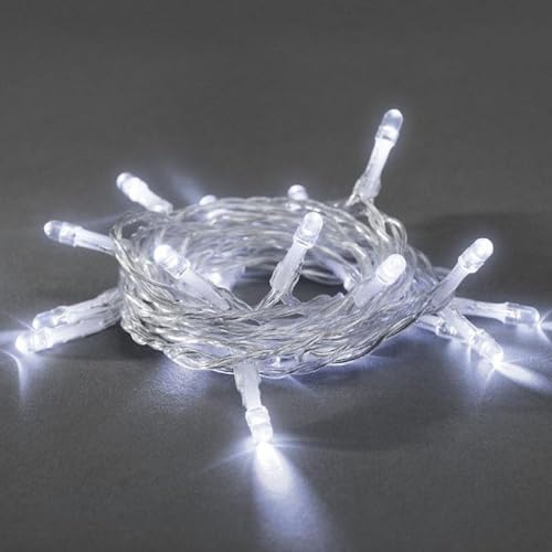 Konstsmide LED Lichterkette, mit an/aus Schalter, 6h Timer, 50 kalt weiße Dioden, batteriebetrieben, Innen, transparentes Kabel - 1470-203 Konstsmide LED Lichterkette, mit an/aus Schalter, 6h Timer, 50 kalt weiße Dioden, batteriebetrieben, Innen, transparentes Kabel - 1470-203 von Konstsmide