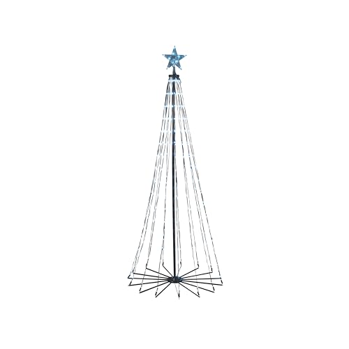 Konstsmide LED Tannenbaum, kegelförmig, inkl. Fernbedienung, 265 RGBW Dioden, 5V, Außen (IP44), 7,95W, schwarzes Kabel - 4790-500 von Konstsmide