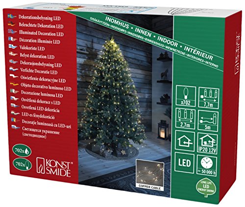 Konstsmide LED Tropfenlametta, 26 Stränge à 27 Dioden, 702 warm weiße Dioden, 12V Innentrafo, kupferfarbener Draht - 6383-160 Konstsmide LED Tropfenlametta, 26 Stränge à 27 Dioden, 702 warm weiße Dioden, 12V Innentrafo, kupferfarbener Draht - 6383-160 von Konstsmide