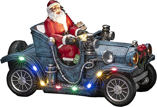 Konstsmide LED Weihnachtsmann im Auto, 11 bunte Dioden, batteriebetrieben, Innen - 4239-000 von Konstsmide