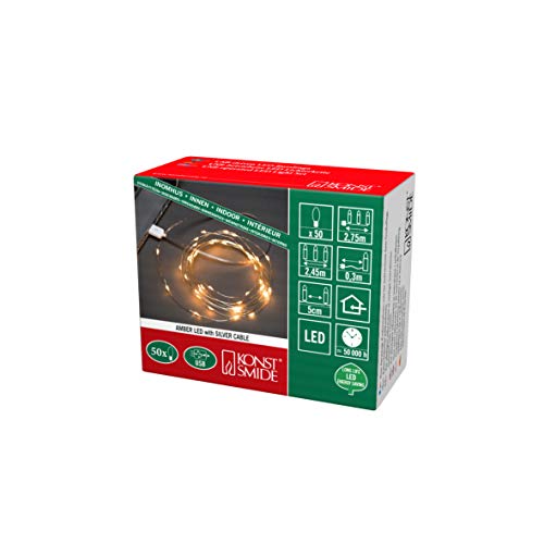 Konstsmide Micro LED Lichterkette mit USB Anschluss, Silber, NULL, 50 bernsteinfarbene Dioden, silberfarbenes Kabel - 1770-890 Konstsmide Micro LED Lichterkette mit USB Anschluss, Silber, NULL, 50 bernsteinfarbene Dioden, silberfarbenes Kabel - 1770-890 von Konstsmide
