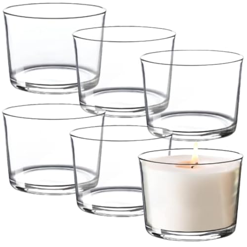 Konzept 11-6er Set Kerzengläser 150ml, Kerzen Gläser leer zum Gießen – ideal für Duftkerzen, Wachsgießen und individuelle Kerzenkreationen von Konzept 11