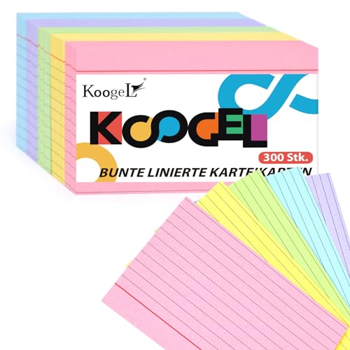 KoogeL karteikarten a8 liniert karteikarten karteikarten klein karteikarten a8 von Koogel