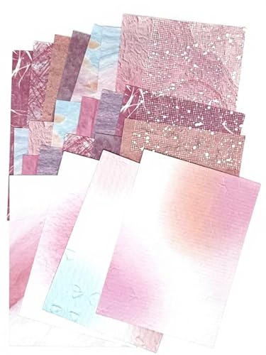 23 Blatt Bastelpapier, Scrapbook-Papier, strukturiertes Papier für Junk-Tagebuch, Tagebuch, Tagebuch, Verzierung, Zubehör, DIY, Handwerk, Rosa 23 Blatt Bastelpapier, Scrapbook-Papier, strukturiertes Papier für Junk-Tagebuch, Tagebuch, Tagebuch, Verzierung, Zubehör, DIY, Handwerk, Rosa von Koolemon