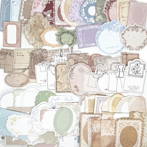 400 Stück Scrapbooking-Papier, Vintage-Etiketten, ästhetisches Dekorationspapier für DIY, Decoupage, Junk, Tagebuch, Scrapbooks von Koolemon