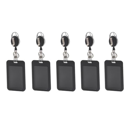 Koolenry 5-Teiliges Arbeitserlaubniskarten-Set - Dokumentenkarten-Set zum Aufhängen Am Hals mit Einziehbarem Seil - Brustanhänger-Schutzset für Zugangskontrolle Koolenry 5-Teiliges Arbeitserlaubniskarten-Set - Dokumentenkarten-Set zum Aufhängen Am Hals mit Einziehbarem Seil - Brustanhänger-Schutzset für Zugangskontrolle von Koolenry