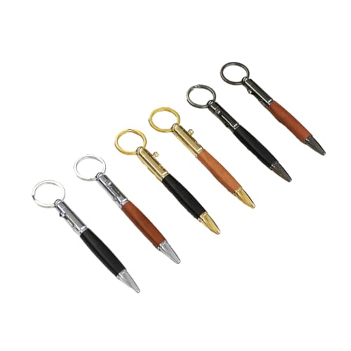 Koolenry 6 Stück Mini-Kugelschreiber, Schlüsselanhänger-Stift für die Reisetasche, Kurzer, Kompakter, Taktiler Kugelschreiber Aus mit 5 Ersatzminen Koolenry 6 Stück Mini-Kugelschreiber, Schlüsselanhänger-Stift für die Reisetasche, Kurzer, Kompakter, Taktiler Kugelschreiber Aus mit 5 Ersatzminen von Koolenry