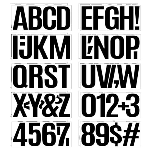 Koolenry 6 Vinyl-Buchstaben-/Zahlenaufkleber, 20 Blatt Selbstklebende Alphabet-Aufkleber, Briefkastennummernaufkleber für Briefkasten, Tür Koolenry 6 Vinyl-Buchstaben-/Zahlenaufkleber, 20 Blatt Selbstklebende Alphabet-Aufkleber, Briefkastennummernaufkleber für Briefkasten, Tür von Koolenry