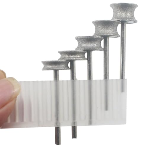 Koolenry Diamond Burs mit Konkaven Lichtbogen, 5 Teile Set -1/8 - -Schaft -Grobkörner Diamond Mahlen mit Gravurbitzubehör (80#) von Koolenry