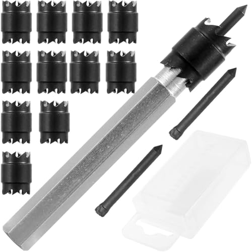 Koolenry Für Spot-Schweißschneider-Sets (14-Pack), Doppelseitige 3/8 "HSS-Bohrer mit Hex-Schaftblech-Lochschneidern von Koolenry