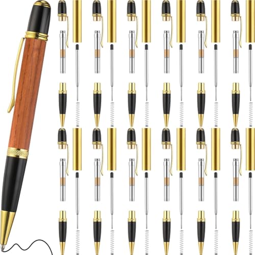 Koolenry Holzgefertigte Drehbare Kugelschreiber, 12er-Pack, mit Kupfer-Drehteller für Kreative Klassenzimmerprojekte. Koolenry Holzgefertigte Drehbare Kugelschreiber, 12er-Pack, mit Kupfer-Drehteller für Kreative Klassenzimmerprojekte. von Koolenry