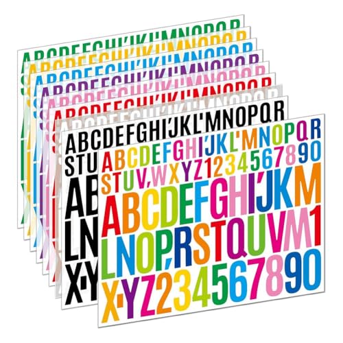 Koolenry Vinyl -Buchstabenaufkleber Buchstaben Aufkleber Buchstaben Gemischte Farbe Gemischte Farbe von Koolenry
