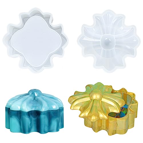 Koonafy 2 Pcs Epoxidharz Formen Schachtel,Resin Silikonform Gießform,Schmuck Box Schimmel,Chrome Hearts Resin Molds mit Deckel,Gießharz Form Für Aufbewahrungs,Handwerk DIY Box Koonafy 2 Pcs Epoxidharz Formen Schachtel,Resin Silikonform Gießform,Schmuck Box Schimmel,Chrome Hearts Resin Molds mit Deckel,Gießharz Form Für Aufbewahrungs,Handwerk DIY Box von Koonafy