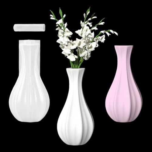 Koonafy Vase Silikonform Epoxidharz Form, DIY Vases Resin Formen Vase, Epoxidharz kerzenständer silikonform für Herstellung, Blumenvase Harz für Wohnzimmer, Schlafzimmer Dekoration von Koonafy