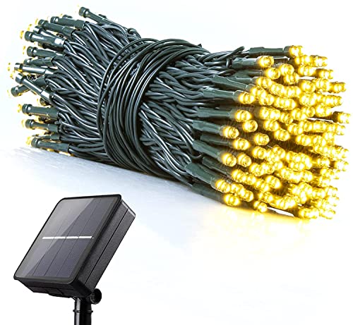 Koopower 100 LED Solar-Lichterkette, 10 Meter Wasserdichter Grüner Draht + 0, 8M Kabel, 1er-Pack, Warmweiß, KP8915A Koopower 100 LED Solar-Lichterkette, 10 Meter Wasserdichter Grüner Draht + 0, 8M Kabel, 1er-Pack, Warmweiß, KP8915A von Koopower