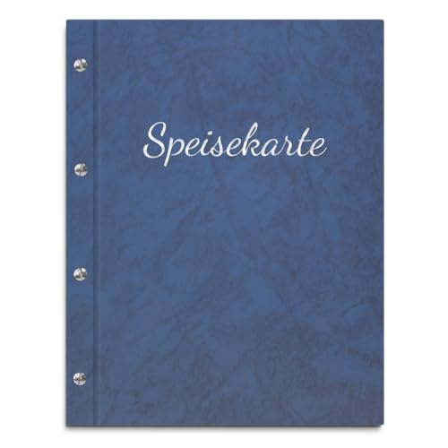 Handgefertigte Speisekarte/Menükarte in blauer Marmoroptik – Inkl. 12 Sichthüllen zum Austauschen – Handgeprägter Coverdruck in versch. Farben Handgefertigte Speisekarte/Menükarte in blauer Marmoroptik – Inkl. 12 Sichthüllen zum Austauschen – Handgeprägter Coverdruck in versch. Farben von Kopierladen Karnath GmbH